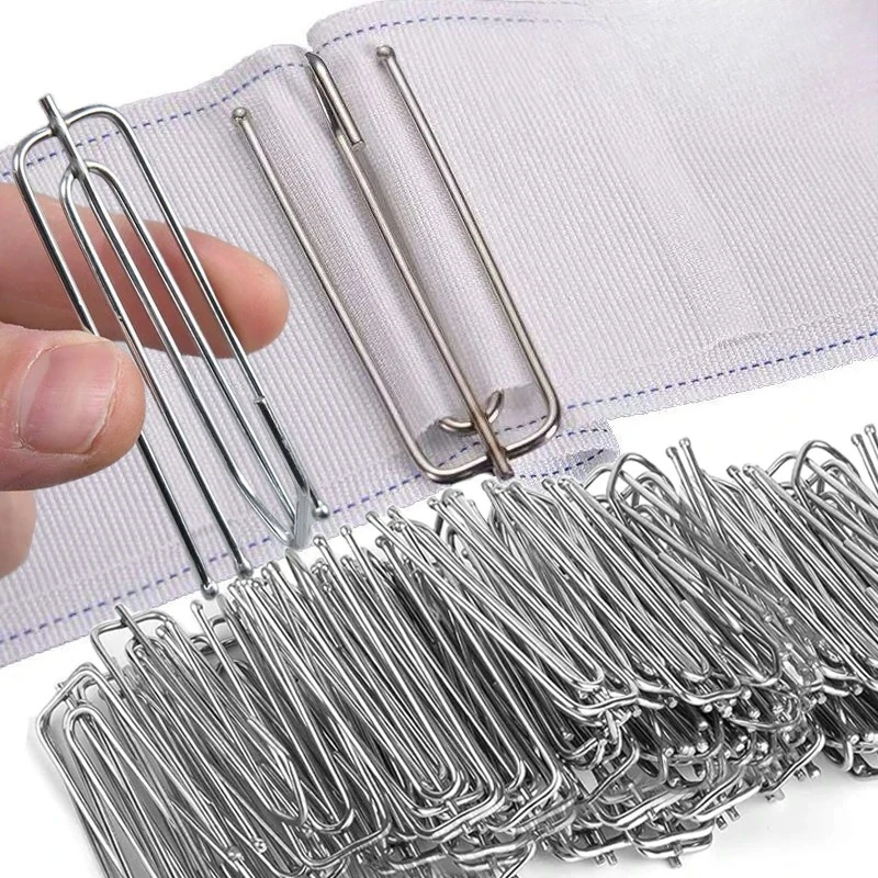 4 Prongs Curtain Tape Hooks Anti-rust Drapery Hook Pinch Clip Alloy Shower Curtain Cloth Clamp Pleat Clips Home Curtain Tool