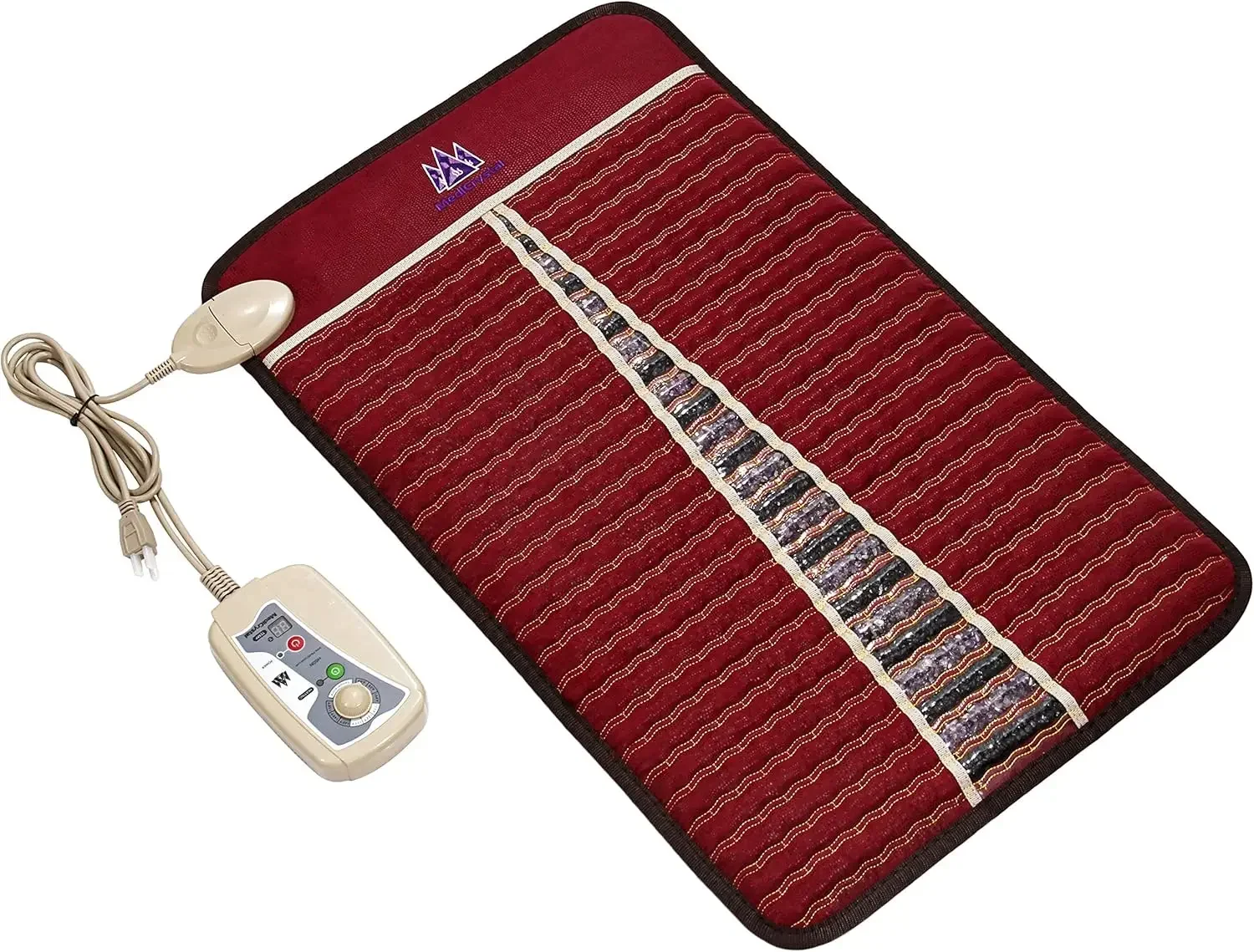 

Infrared Heat Amethyst Tourmaline Mini Mat - 32" L x 20" W Natural Crystals Adjustable FIR Heating 86°158°F Deep Warming