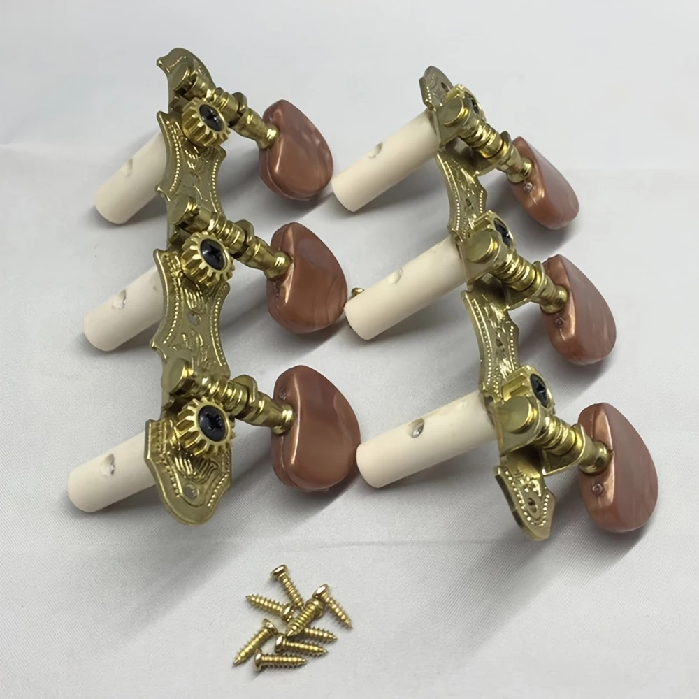 Classical guitar string button waist shaped gold-plated agate head triple plastic column string instrument accessories