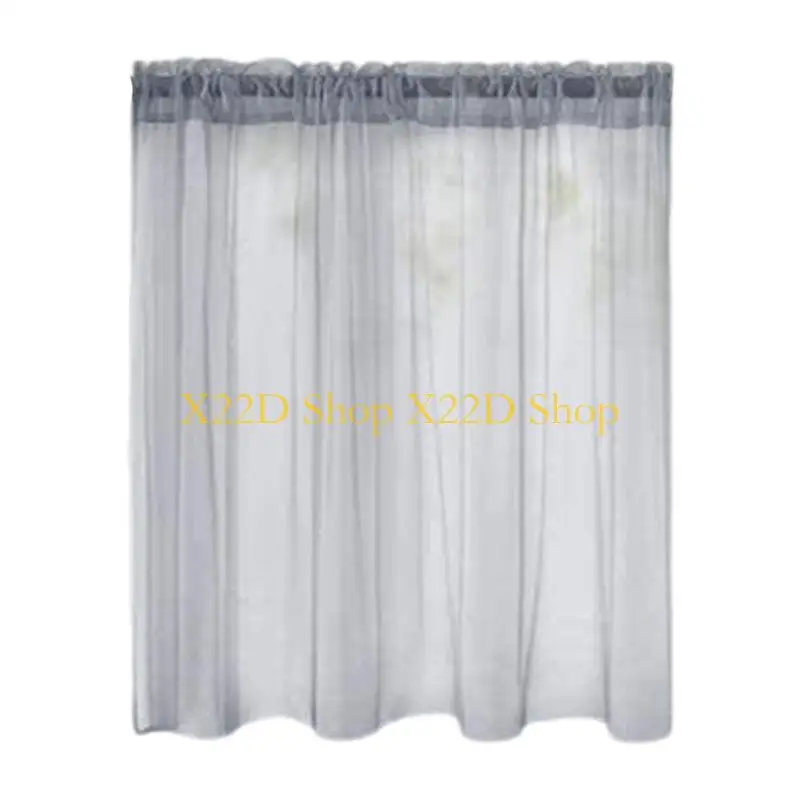 X22D Semi-Transparents Polyester Sheer Curtains Grommets Voile Window Curtain Drapes