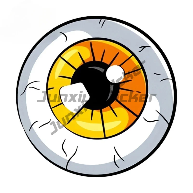 Yellow Eyeball Cartoon Car Stickers Cool Personality Cartoon Design Decals Camper Body Window Occlusion Scratch