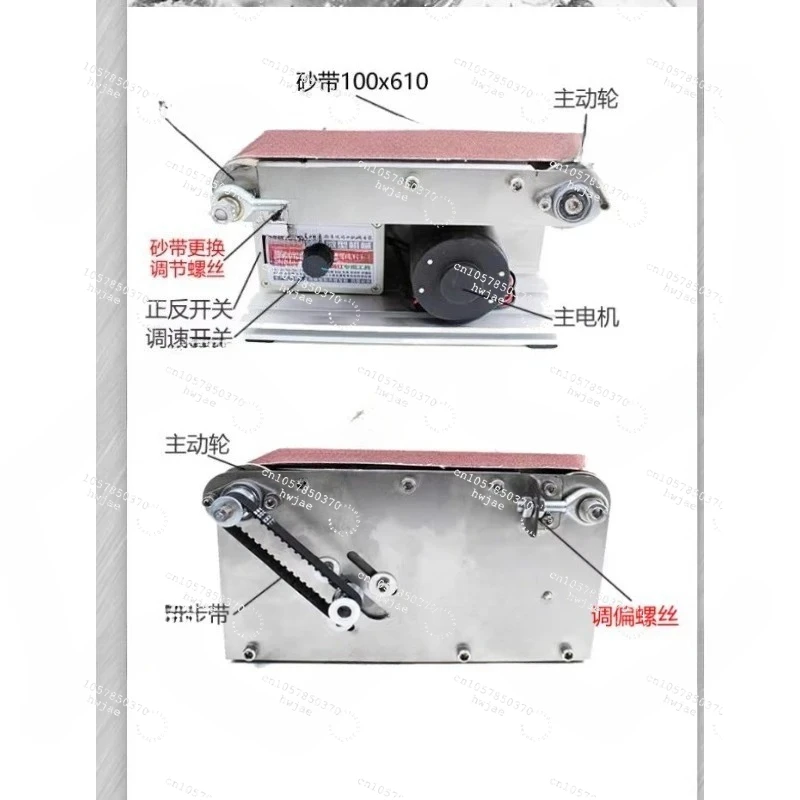 400W Desktop Belt Machine DIY Polishing Grinding Machine Cutter Edges Sharpener Multifunctional Belt Sander With 10PCS Belt