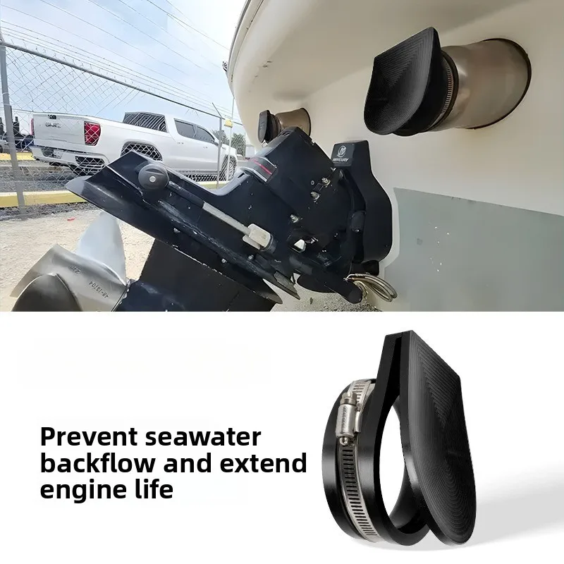 

Marine Yacht Exhaust Flapper Valve Anti-Backflow Jet Pump Outlet Check Valve Boat Splash Guard Prevent Seawater Ingress Baffle