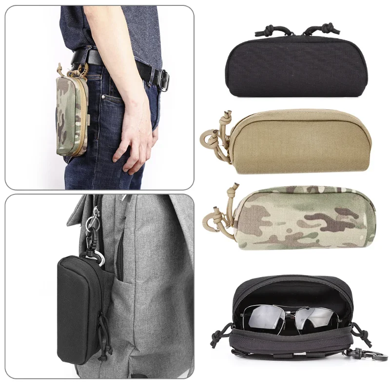 Nylon Hard Eyeglasses Bag Outdoor Hunting Sunglasses Case Molle Glasses Pouch Goggles Storage Box Eyewear Case  Eyeglass Case