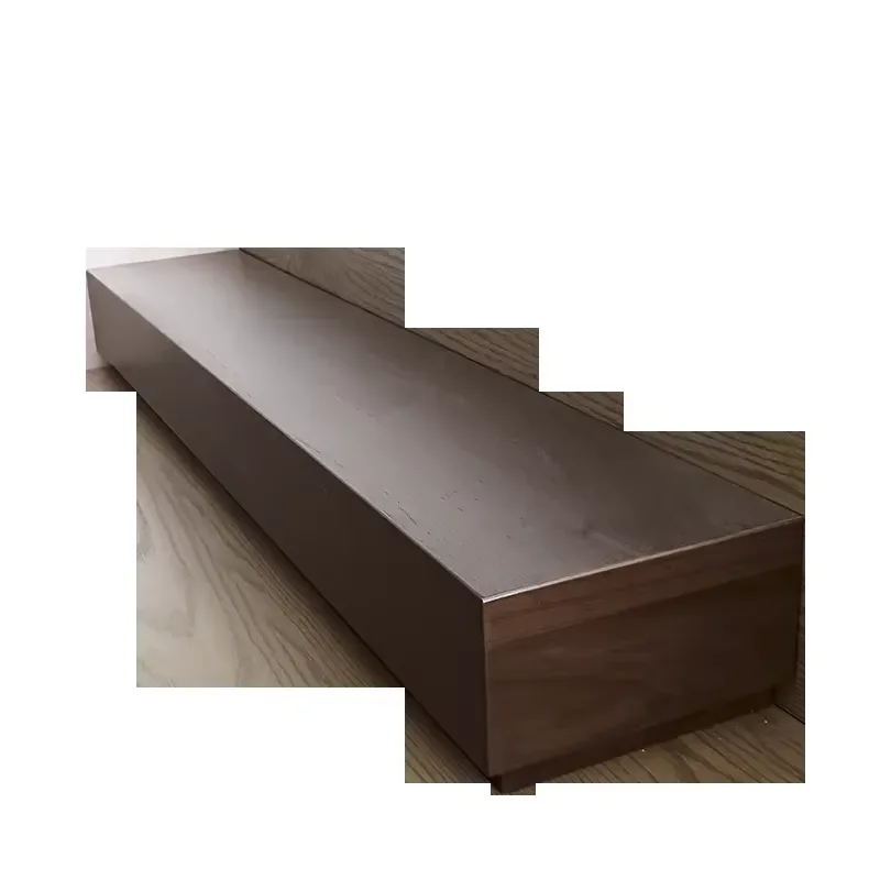 Factory Hot Selling Black Walnut Stair Treads Solid Wood Minimalist Interior Stacked Stairs Modern Design Style