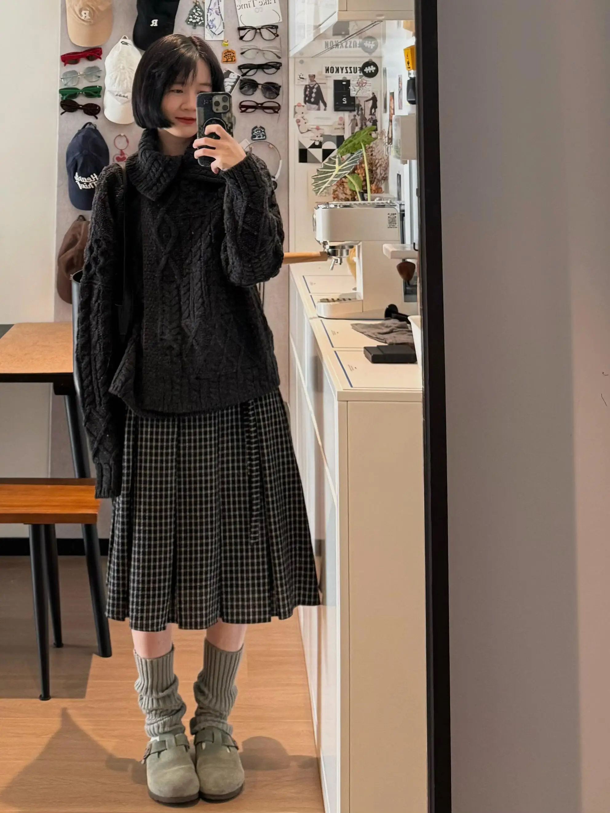 High Waist Plaid Pleated Skirt Women's Casual High Quality Midi Skirt City Commuting Daily Travel Fashionable Autumn Winter N...