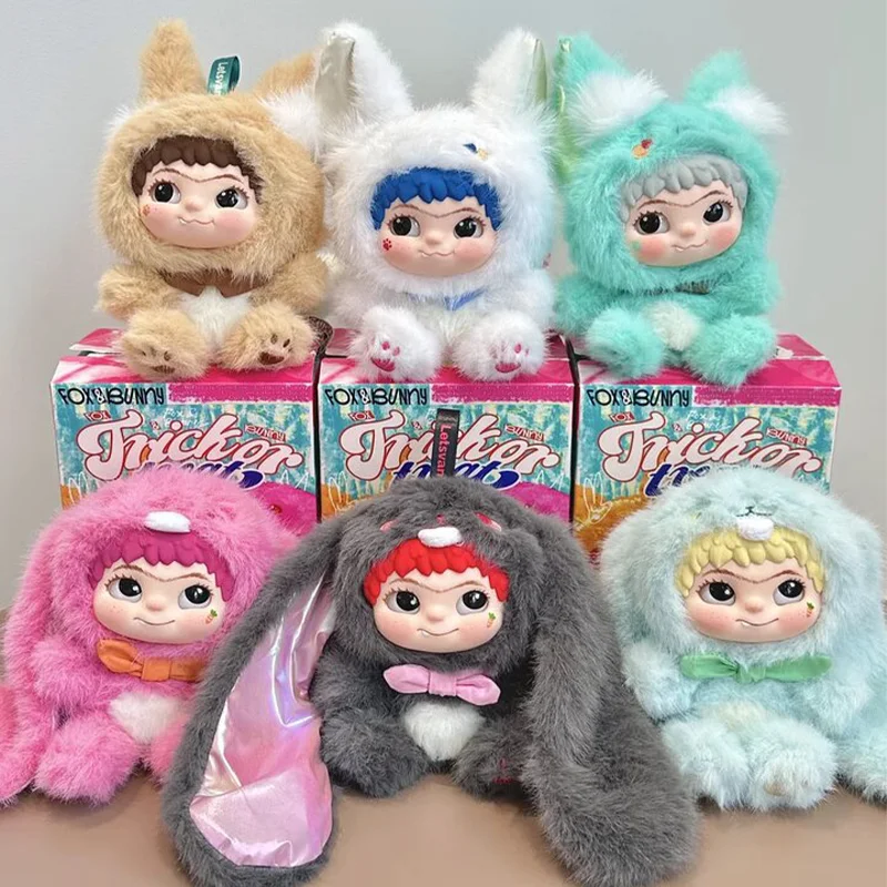 

New Miniso Wakuku Rabbit Fox Fox Trick And Treat Diary Series Blind Box Figure Cute Glue Doll Decorative Pendant Ornament Gift