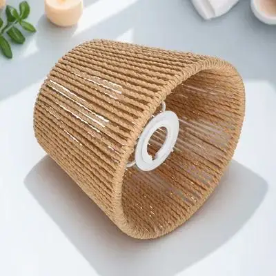 

Handwoven Pendant Lampshade Retro Hanging Ceiling Light Shade Elegant Restaurant Cafe Office Decorative Light Cover