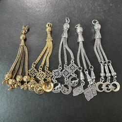 2pcs 5-style Charming Pop Classic Tag Bag Buckle Prayer Tassel Pendant DIY Handmade Necklace Accessories Discovered