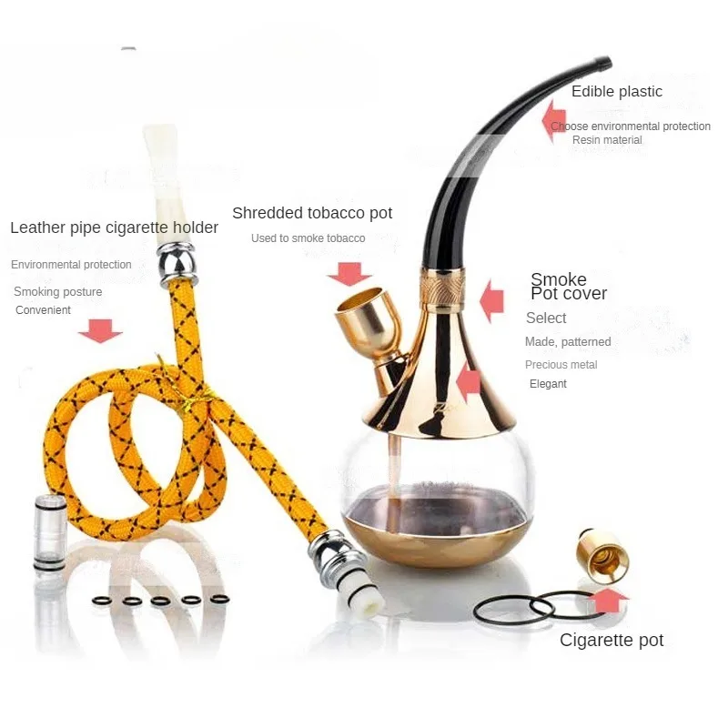 Portable Shisha Hookah Hookah Full Set Complete Chichas Chicha Accessory Water Pipe for Smoking Accessories Hooka Hookaah Smoke