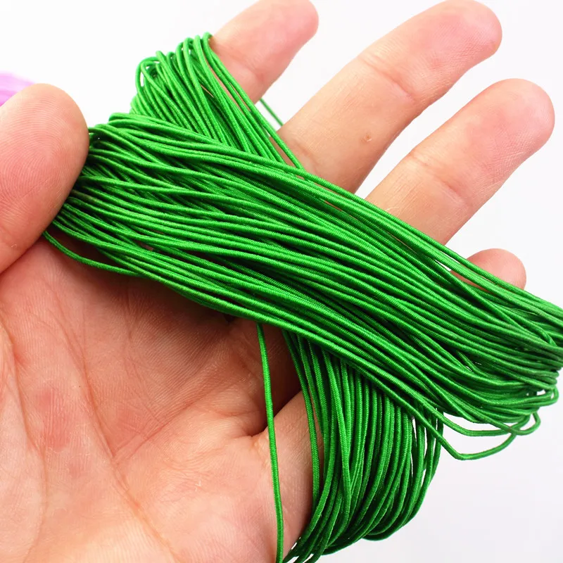 1mm 24M Braided Elastic Cord Beading Threads Stretch String Fabric Crafting Cords for Jewelry Making 23 Colors