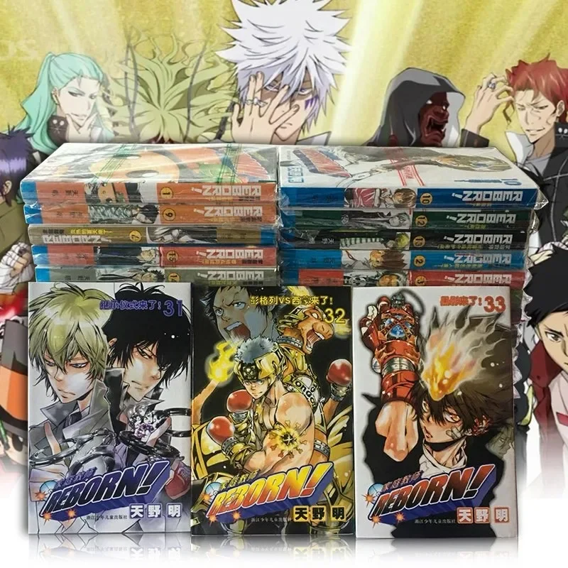 

42 buku anak-anak muda Jepang komik kartun Hitman Reborn buku komik Manga lengkap semua Set bahasa Cina