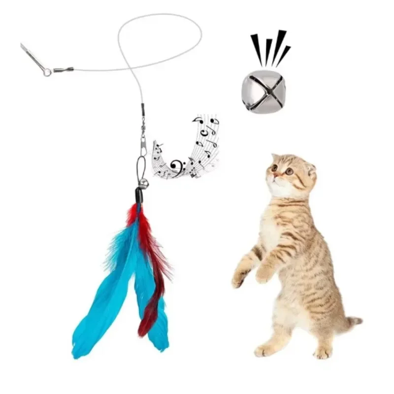 11pcs Replacement Cat Feather Toy Set Feather Replacement Head Retractable Cat Stick Cat Products Interactive Pet Toys