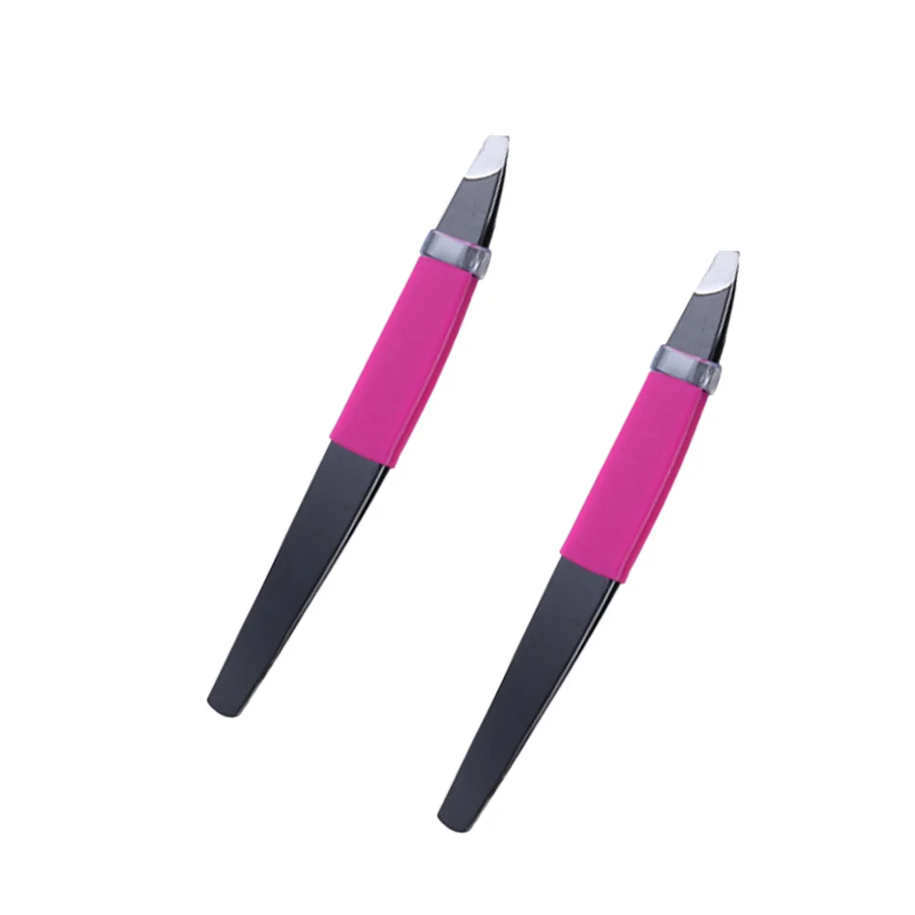 

2Pcs Eyebrow Tweezers Stainless Steel Gold Plated Lightweight Balanced Design Eyebrow Shaping Tool Professional Facial Hair