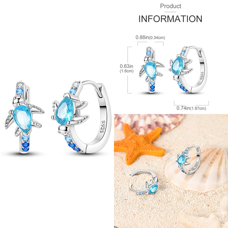 925 Sterling Silver Colored Diamond Zircon Earrings for Women  Morning Glory Butterfly Turtle Earrings Fashion Party Jewelry