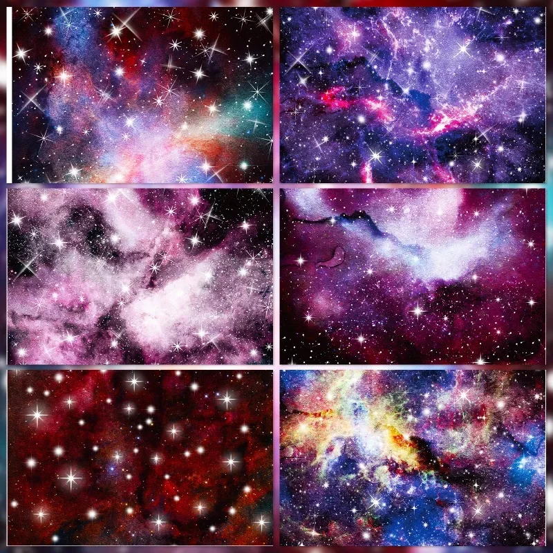 12 Sheets Galaxy/starry Sky/tarot Cards Patterned Paper Scrapbooking Paper Pack DIY Fancy Card Making Background Card 6 Inches