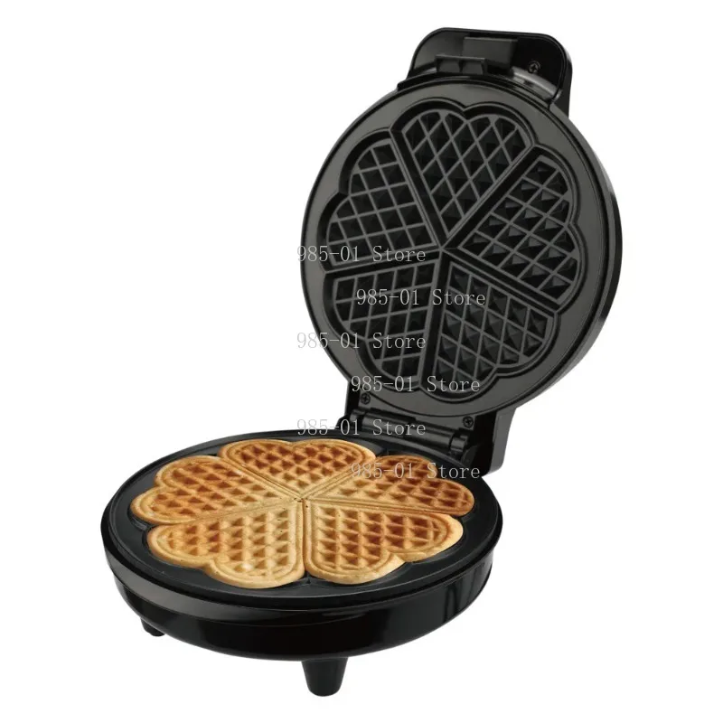 Mini Electric Breakfast Machine, Double Sided Heated Pan for Waffle & Cakes
