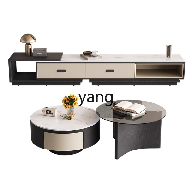 

LH TV cabinet coffee table combination light luxury high-end small apartment storage locker
