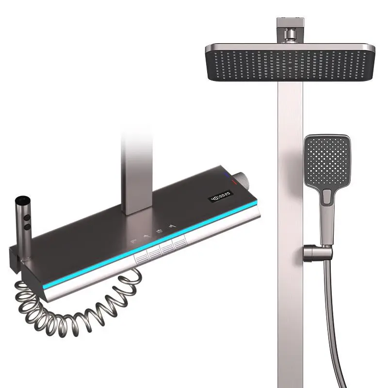 

Многофункциональная круглая душевая панель для ванной комнаты, душевая система из нержавеющей стали с дождевой системой, душевой набор