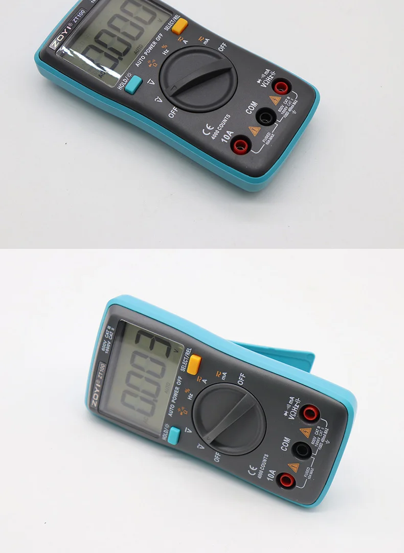 Zoyi zt100 4000 zählt digital multimeter esr meter tester automotive elektrische dmm transistor peak tester kapazitäts messer – Detail 7
