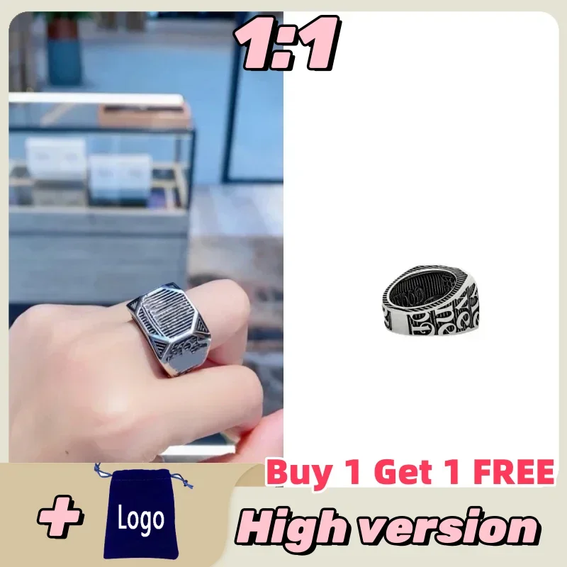 Planet House 2024 New S925 Pure Silver Saturn Ring Punk Retro Personalized Design