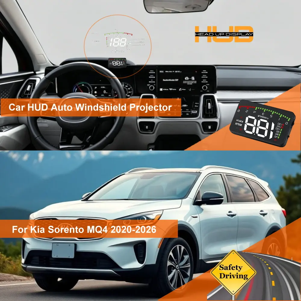 Car Head Up Display HUD For Kia Sorento XM 2009-2014 UM 2015-2020 MQ4 2021-2026 Auto Windshield Projector Accessories