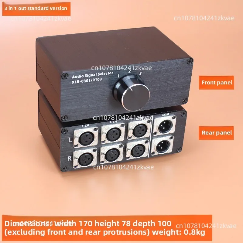 

Bichannel XLR balanced audio signal selection switcher Signal source or amplifier selection switcher