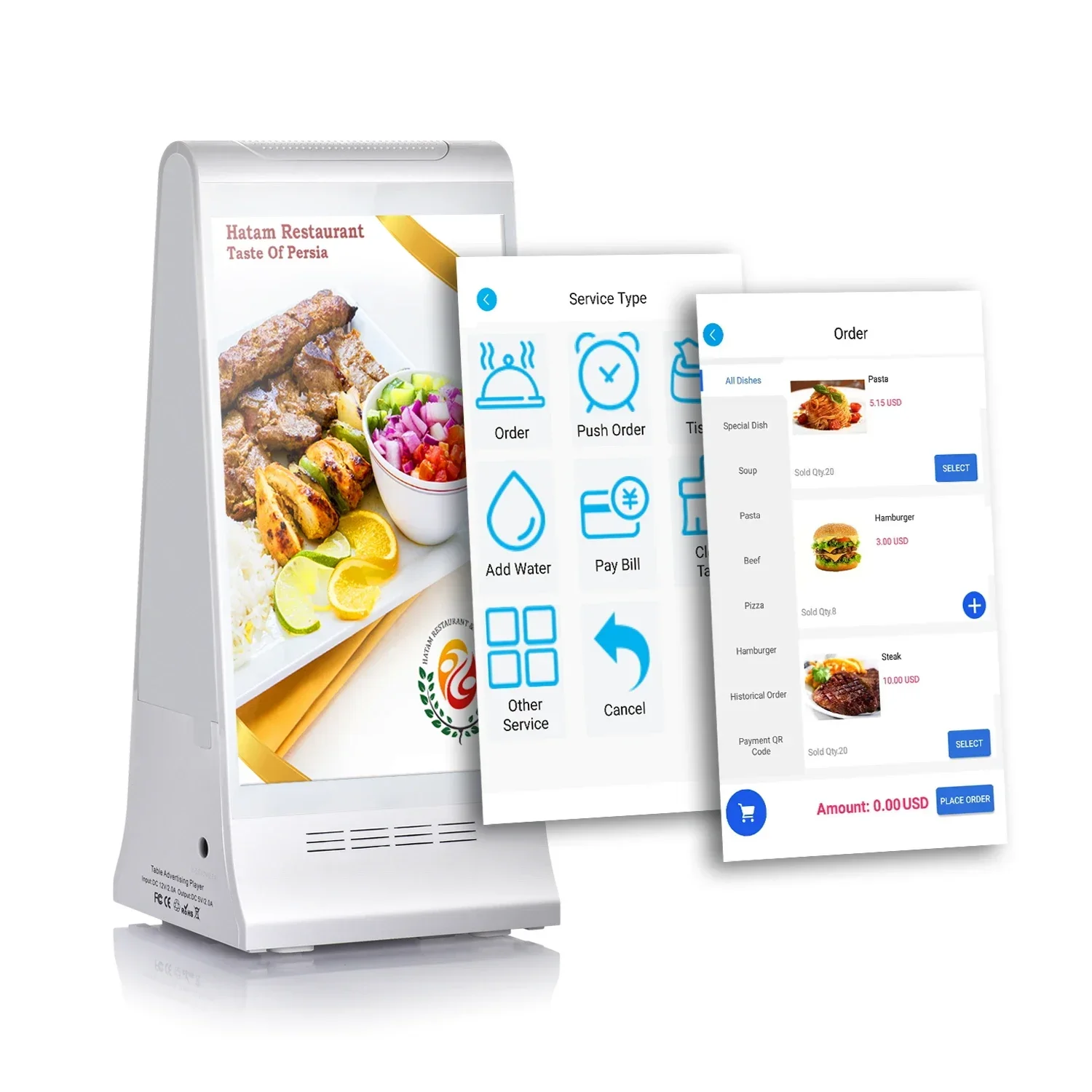 Clara Tools StoreRestaurant 8-inch double-sided digital signage and displays simplify operations and improve efficiency and serv
