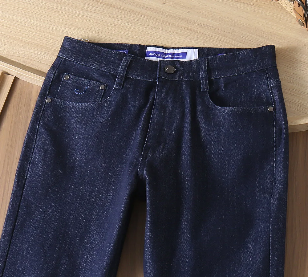 BLLIYOSS Jeans da uomo in cotone sottile 2025 Autunno inverno Nuovo ricamo casual comodo moda taglia 30-40 Pantaloni Vecchio denaro