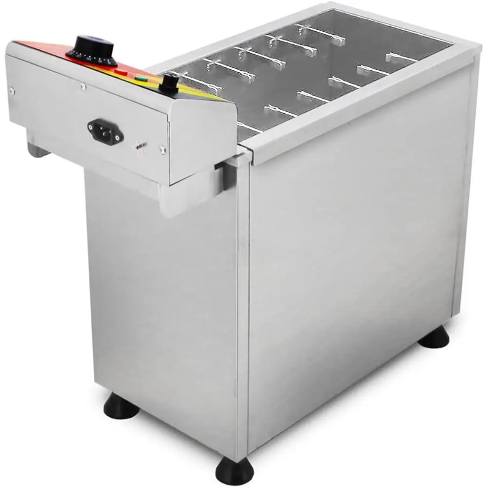 Commercial 24L Electric Deep Fryer Cheese Corn Dogs Waffle Sticks with 12 Hooks Stainless Steel Cooking Machine