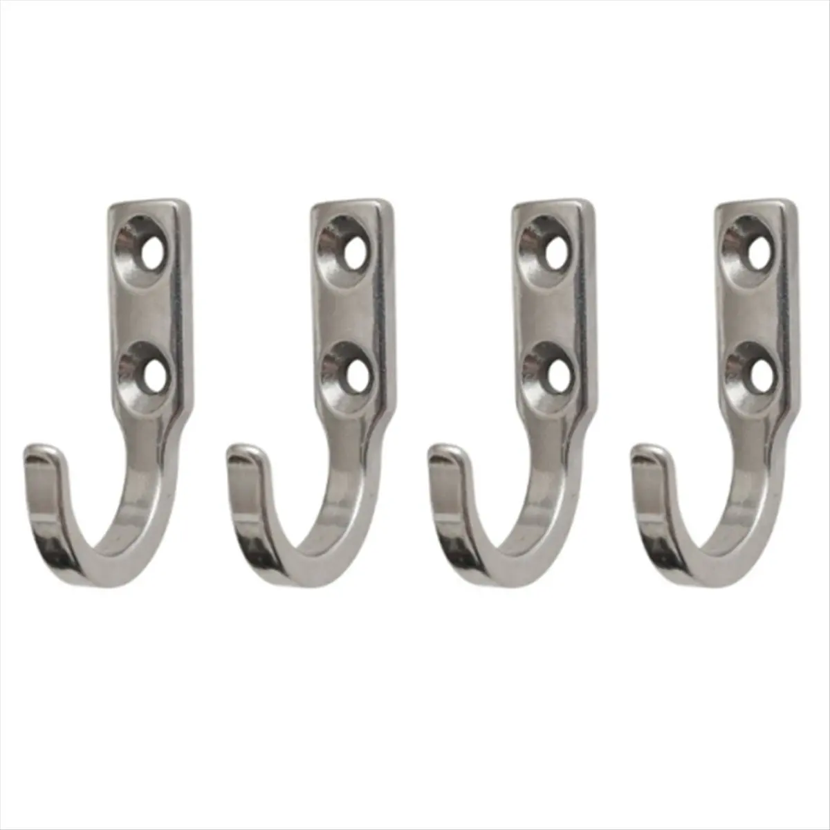 ABYA 4 PCS Stainless Steel Hooks Stainless Steel Solid Single Hook Coat Hook