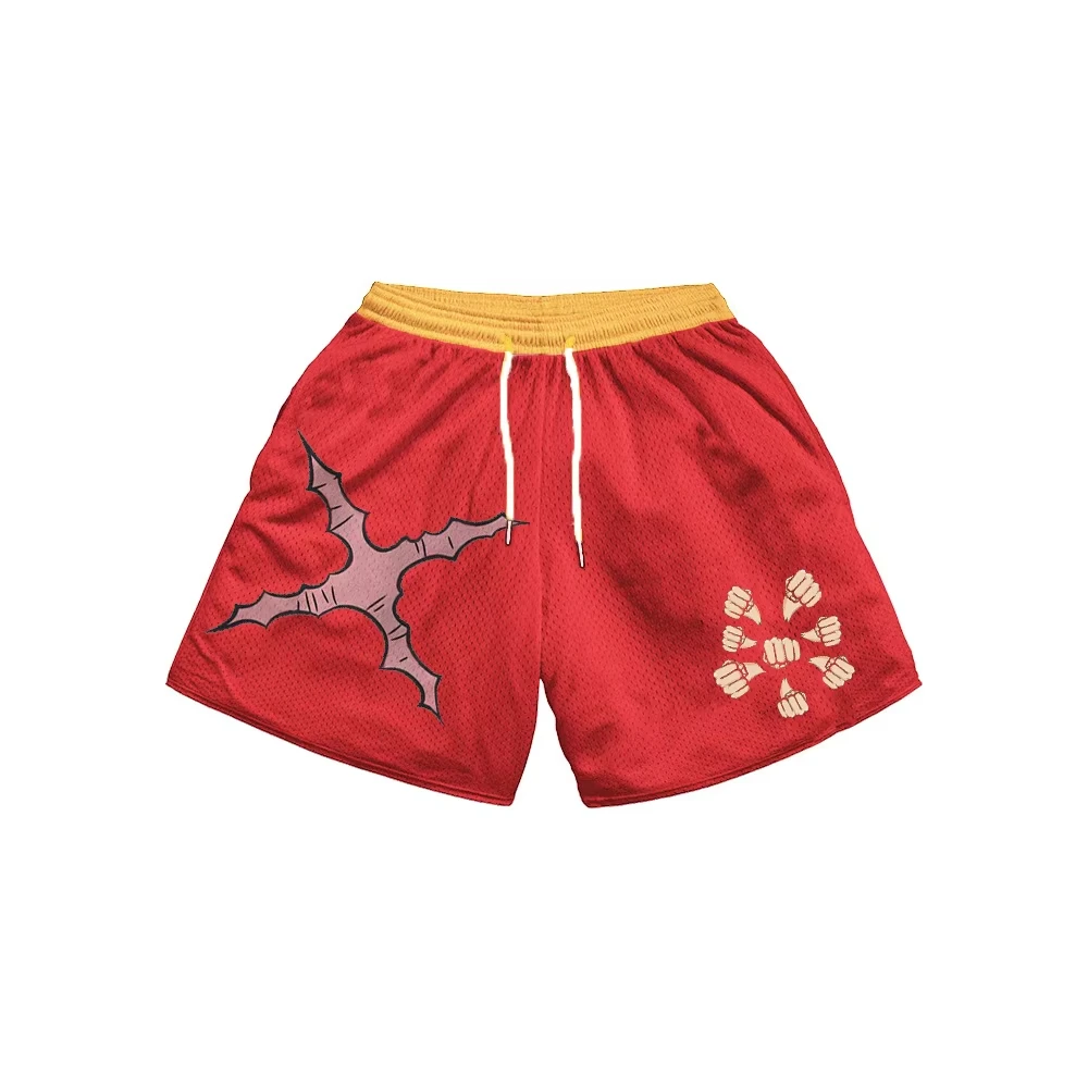 2026 Anime Shorts für Herren und Damen Manga Cartoon Sport Gym Shorts Fitness 3D-Druck Schnelltrocknende Mesh Boardshorts Sommer Atmungsaktive Männer-Shorts – Detail 5