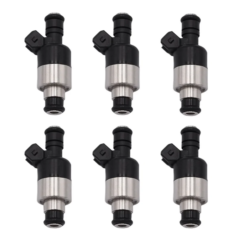 

6 PCS Fuel Injectors Black & Silver Automotive Supplies For Isuzu Trooper S Sport Utility 4-Door 3.2L 1992 17089625