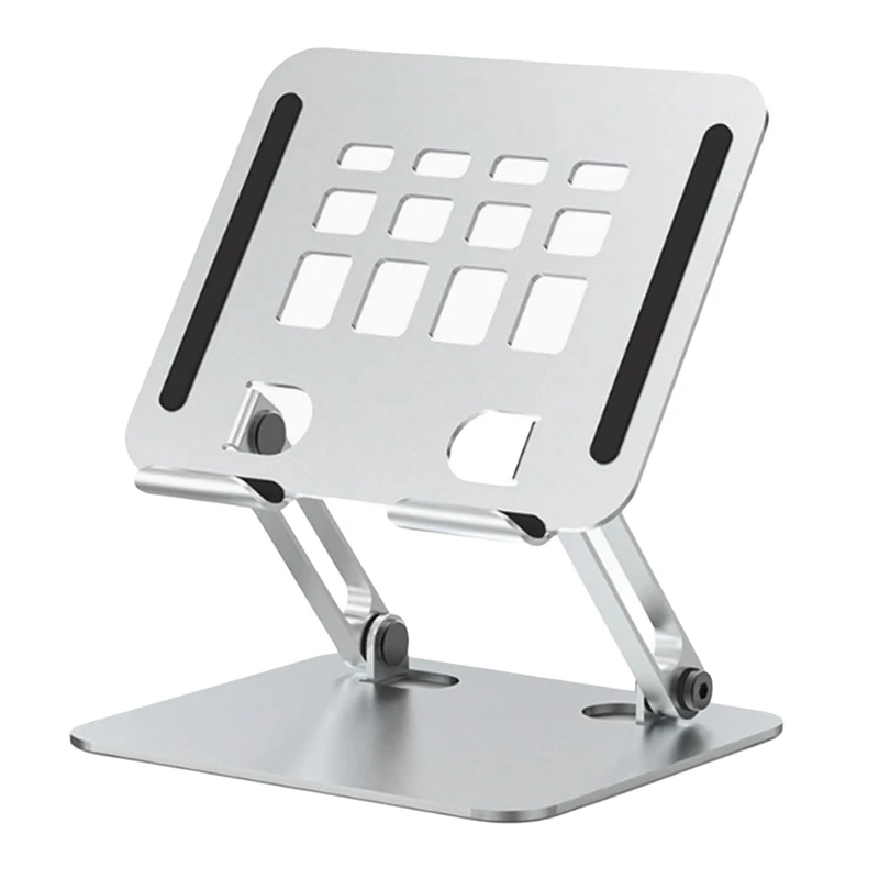 Aluminum Tablet Stand Holder For Desk Dual Rod Support Tablet Holder Adjustable Riser Applicable To 4-12.8Inch