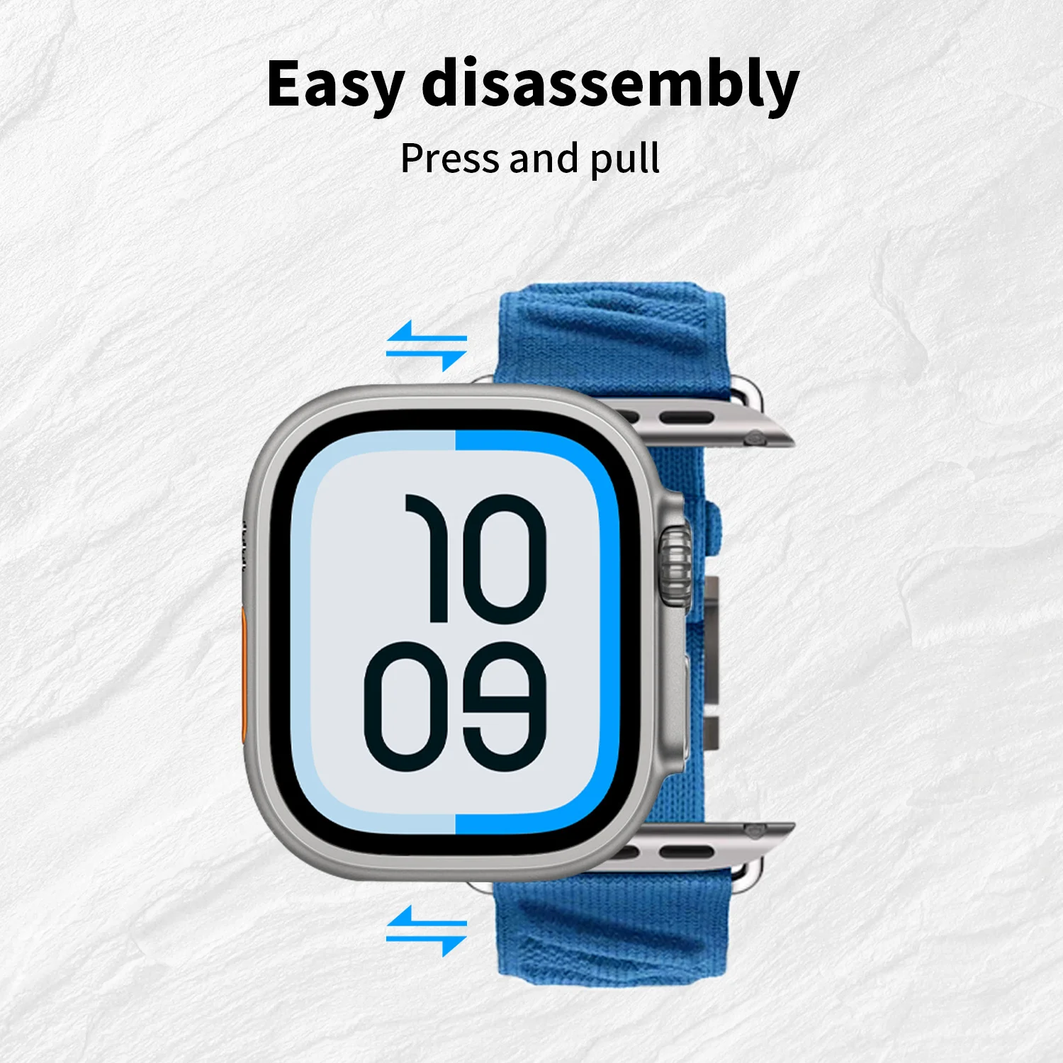 2026 Kebitt New En Mer Bleu Nuit Single Tour Iwatch Armband 42mm für Apple Watch Ultra4 3 Series12 11 10 9 8Se 3 Armband 46MM 45 49MM – Detail 2