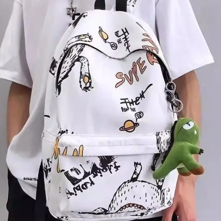 

Casual Cool Men's Backpack High School Middle School Students Fashionable Double Shoulder Bag Leisure Travel Backpack for Teens