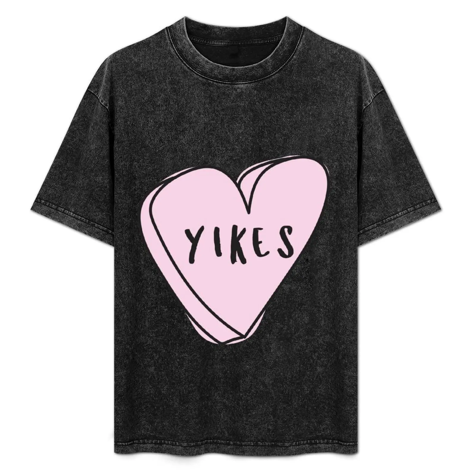 

YIKES  Sassy Conversation Heart T-Shirt Trendy Casual Short Sleeve Shirt