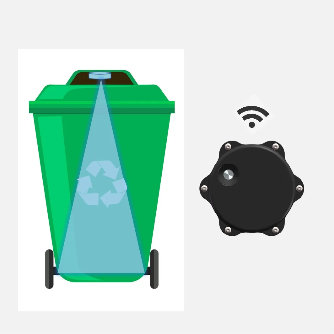 Smart city system Waste Management Trash Fill Detection  bin Sensor