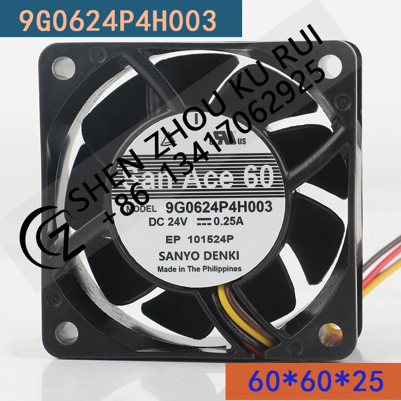 

New Sanyo 5V 12V 48V DC24V 0.25A AC EC 6025 60X60X25MM 6CM PWM Projector Inverter Mute large air volume 9G0624P4H003 cooling fan