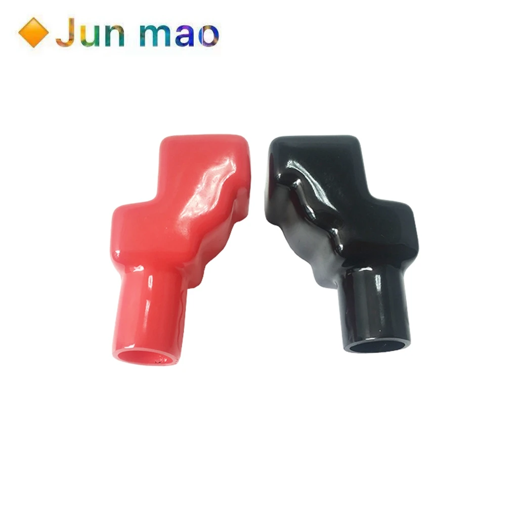 1set Battery terminal insulating cap automobile battery joint pile head cover clip positive and negative pole protective sleeve