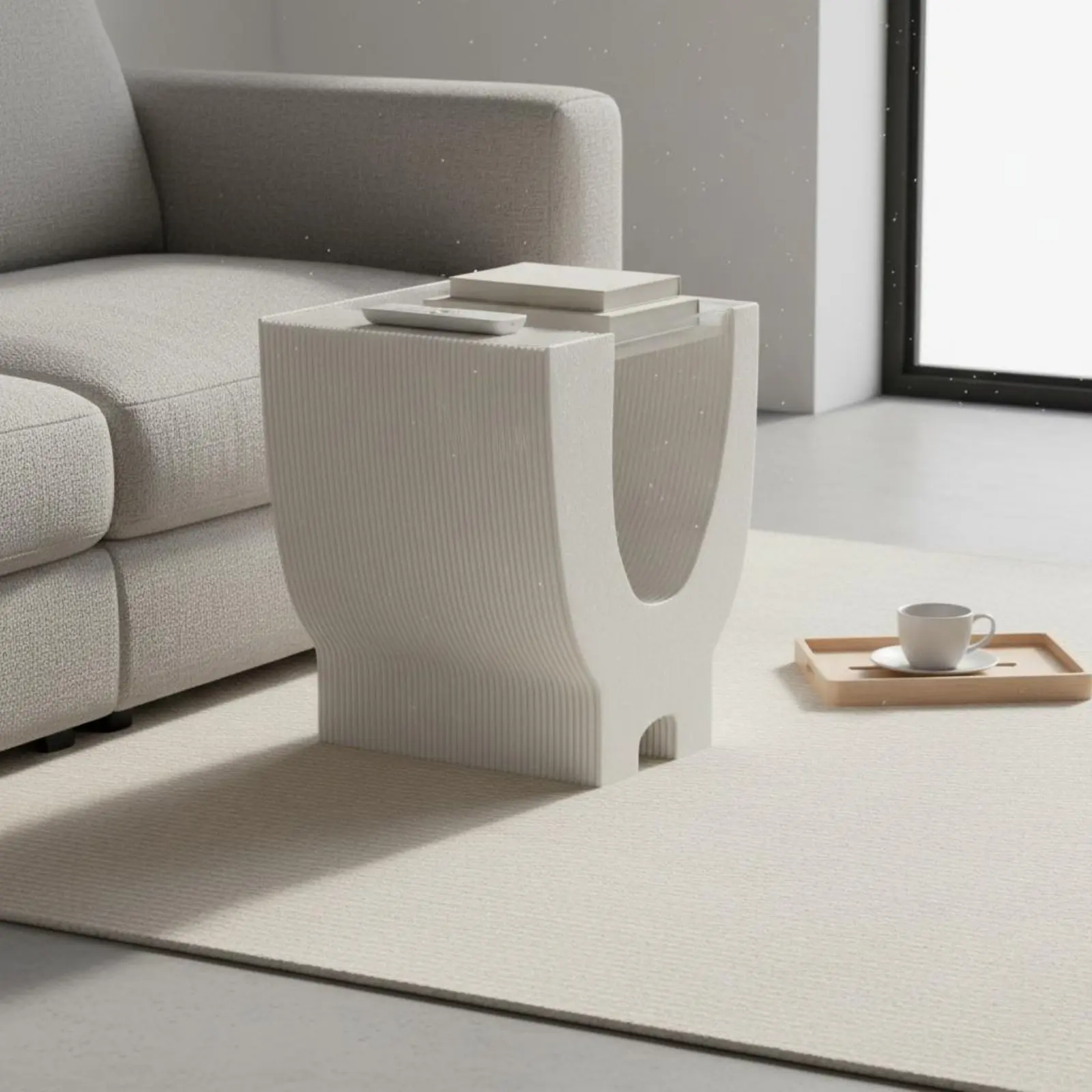Mesa auxiliar plegable acordeón hexagonal de papel para gatos y perros - imagen 3