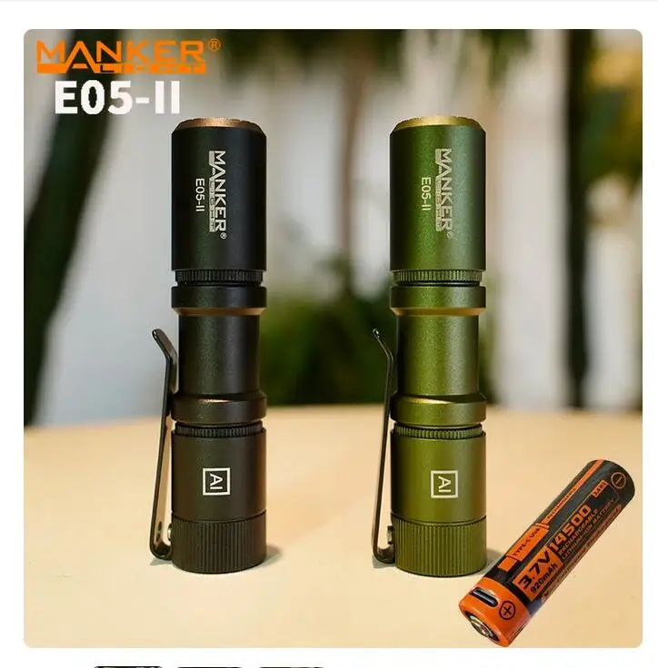 Imagem -04 - Mini Titanium Lanterna 1300 Lumens aa 14500 Edc Tocha Mankerlight-e05 ii