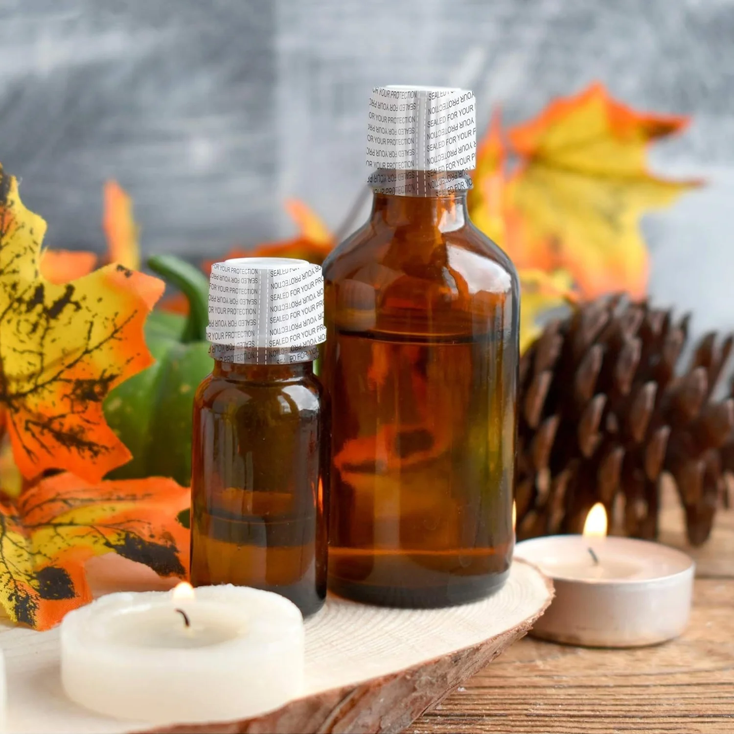 

200pcs Plastic Sealing Film Medicine Bottle Transparent Easy To Tear Sealing Sleeve Heat Shrink Packaging Sealing Film 41x30mm