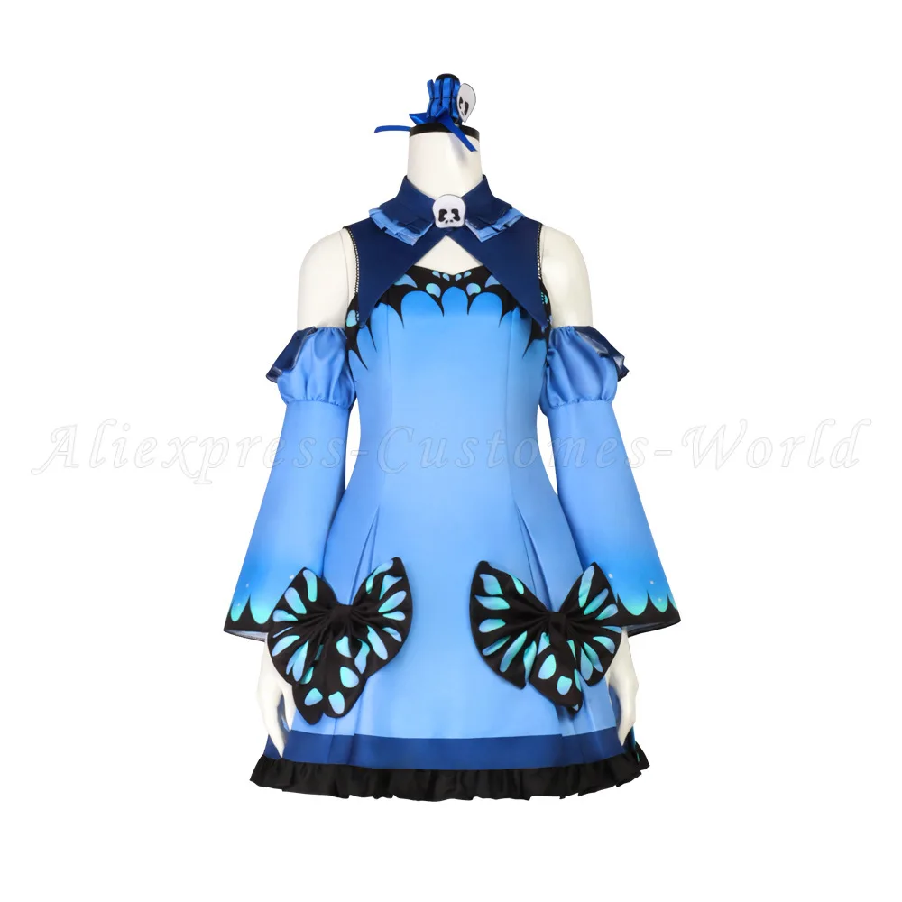 

Аксессуары VTuber Парик Рушии Головные уборы Hololive Fantasy Uruha Rushia Косплей Костюм Хэллоуин Вечеринка Платье принцессы