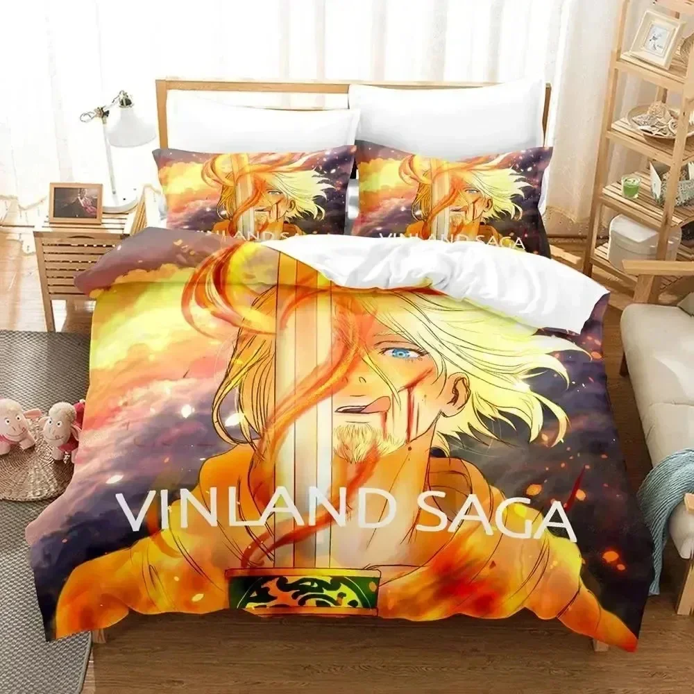 

Luxury New 3D Print Anime Vinland Saga Bedding Set Duvet Cover Bed Set Quilt Cover Pillowcase Queen Size Boys Adult Bedding Set