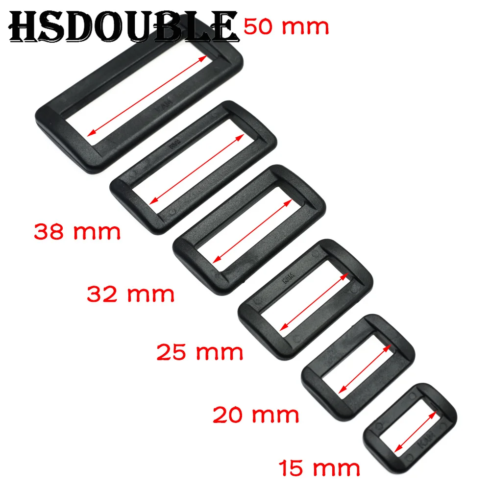 10 Pcs/Pack Plastic Loops Looploc Rectangle Rings Adjustable Buckles For Backpacks Straps