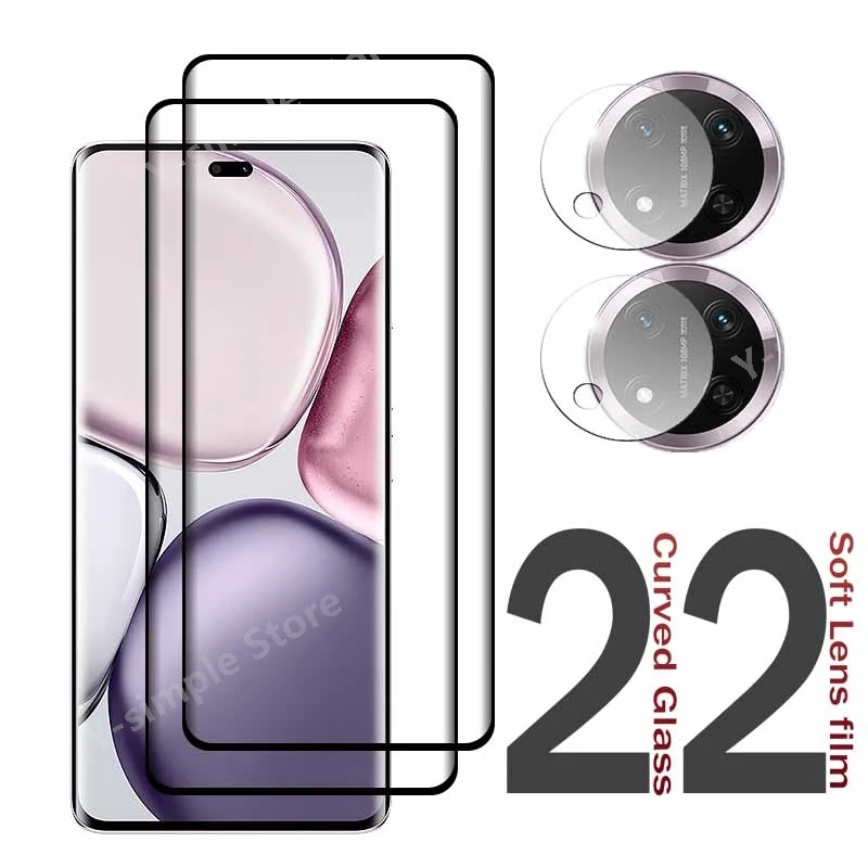 

2+2 3D Curved Screen protector For Honor Magic 7 Lite Glass Shockproof Clear film Soft fiber Camera film For Magic 7 Lite