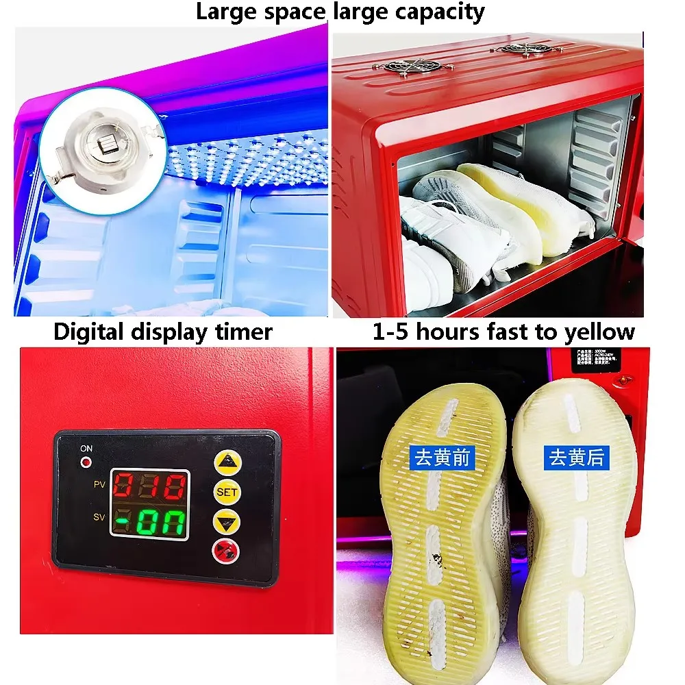 Shoe Led Light Machine Box UV Lamp Sole Upper Rubber Crystal Shoes Yellow Remove Oxidation Deoxidizer Reduction Original White