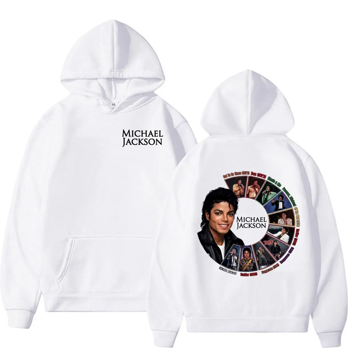 Retro-Style Michael Jackson - King of Pop - MJ Fan Gift Hooded Sweatshirt for Men and Women, High-Quality Fashionable Hoodie