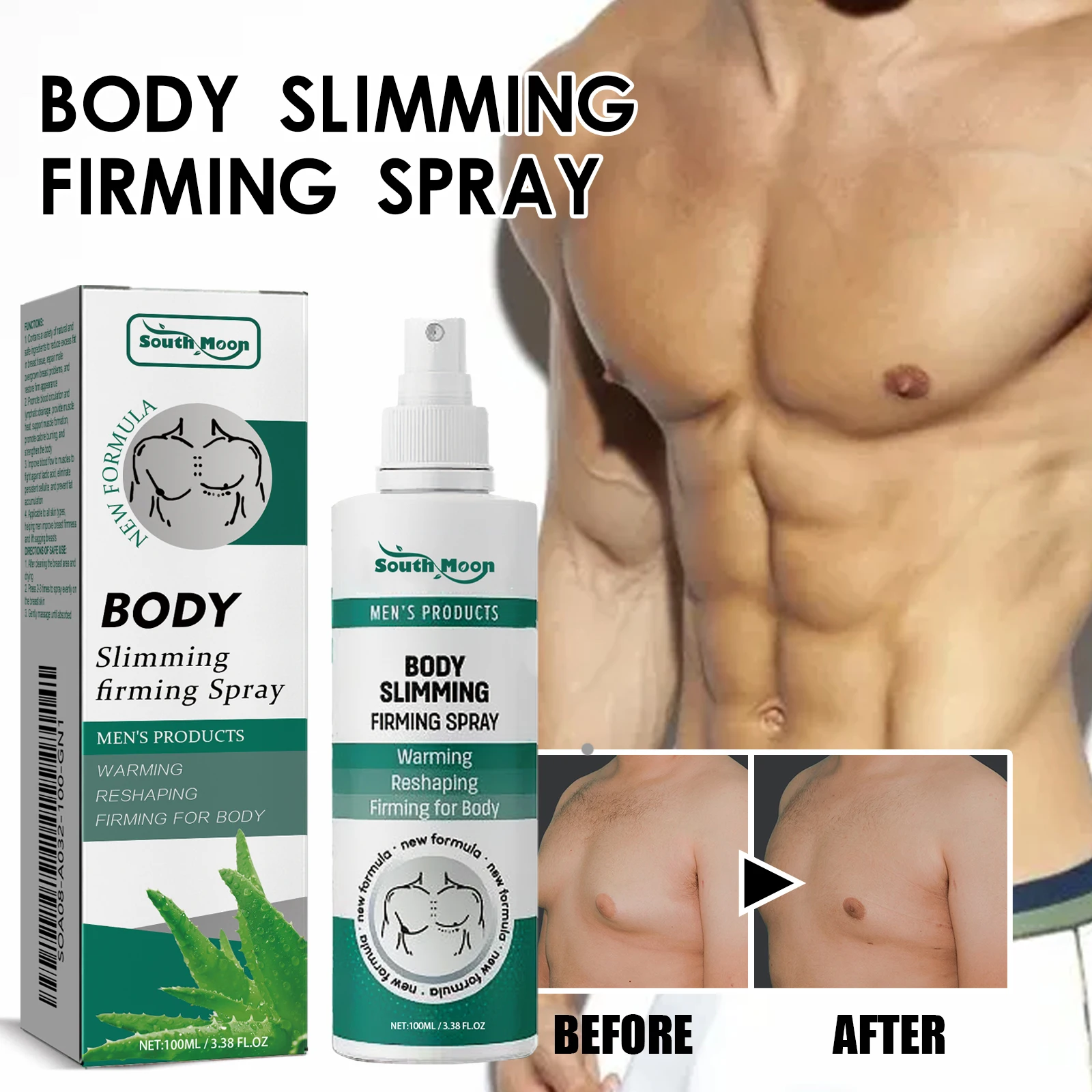 Fat Burning Spray Weight Loss Chest Firming Break Down Fats Eliminate Cellulite Skin Strengthen Abdominal Muscles Slimming Spra